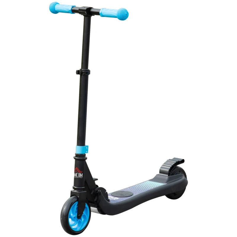 HOMCOM Folding Electric Scooter with Brake, for Ages 6+ Years, 8km/h Maximum Speed in Blue